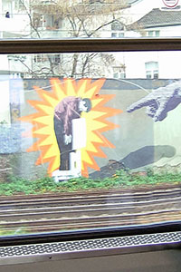 Graffit Bahnfenster
