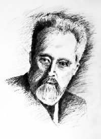Gustave Falke, Zeichnung von Eri Krippner