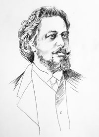 Paul Heyse, Zeichnung von Eri Krippner